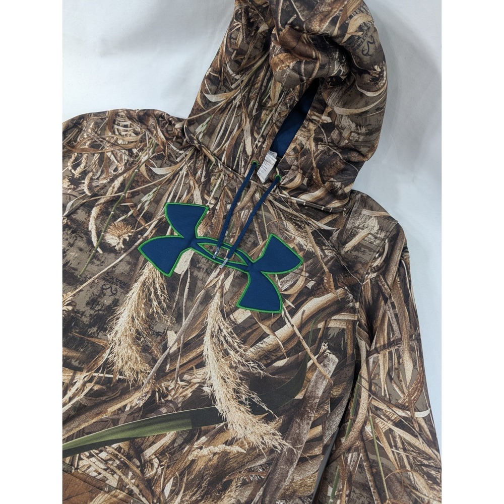 Under Armour Hoodie Pullover Mens M‎ Brown Realtree Max-5 Camo ColdGear Hunting